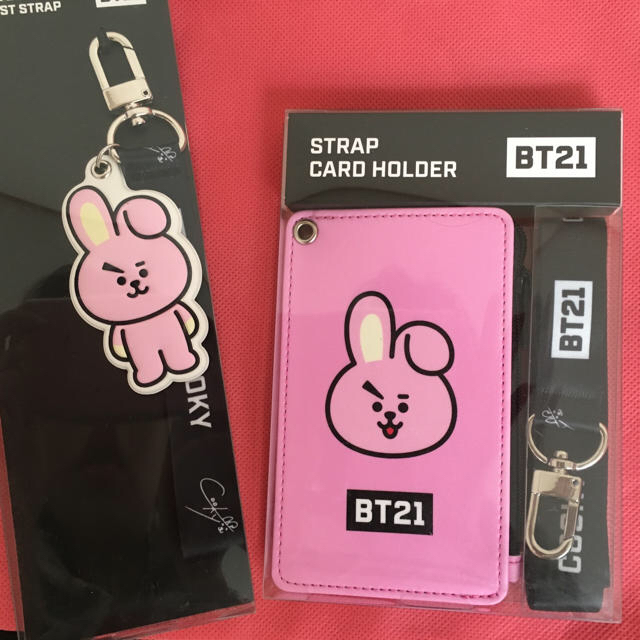 BTS BT21 cooky ❤️カードケース　ストラップ セット | フリマアプリ ラクマ