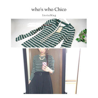フーズフーチコ(who's who Chico)の新品chico♡ボーダークルーニット(ニット/セーター)