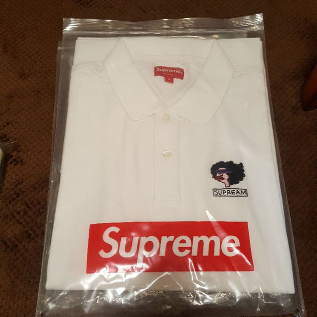 S size最安SUPREME17fw gonz ramm polo white