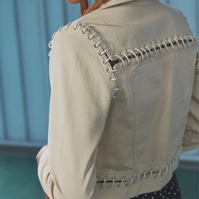 【AMERI】LACE UP CHIBI MILITARY JACKET