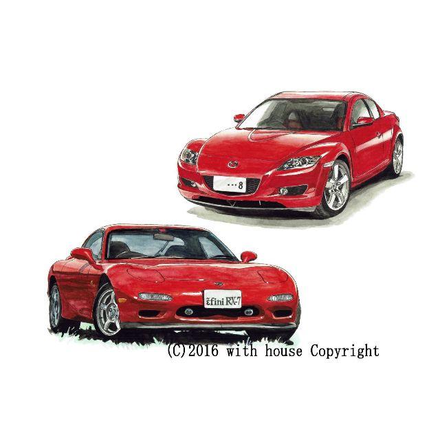 NC-367 RX-7/RX-8限定版画b 直筆サイン額装●作家平右ヱ門 1