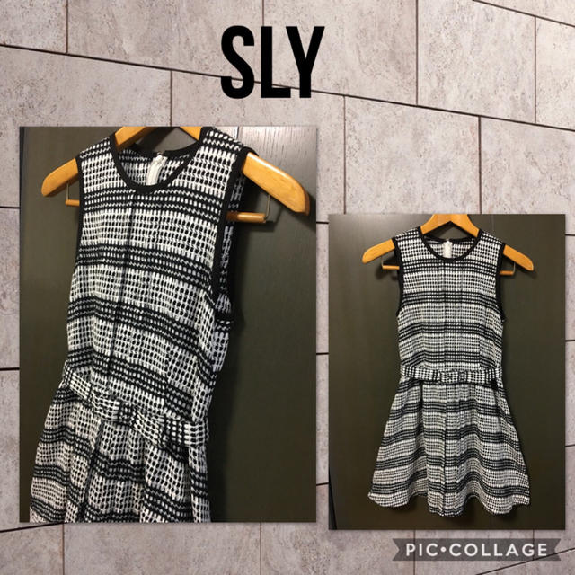 SLY ノースリーブワンピ ベルト付 XS～S 春夏 販売価格\9655込 美品