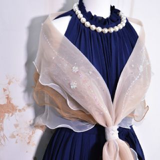 新品❤️高級オーガンジー 結婚式ショール(ストール/パシュミナ)