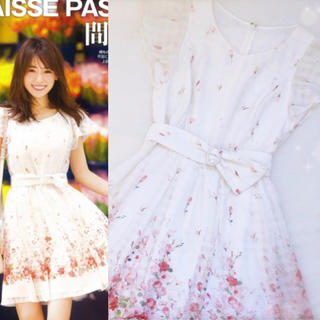 レッセパッセ(LAISSE PASSE)のちさ様 今季 美人百花コラボ レッセパッセ フラワーブーケプリントワンピース(ひざ丈ワンピース)