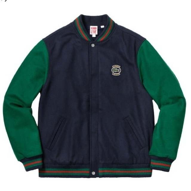 Supreme(シュプリーム)のSUPREME LACOSTE Wool Varsity Jacket メンズのジャケット/アウター(ライダースジャケット)の商品写真