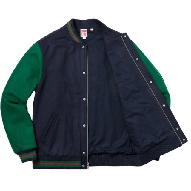 Supreme(シュプリーム)のSUPREME LACOSTE Wool Varsity Jacket メンズのジャケット/アウター(ライダースジャケット)の商品写真