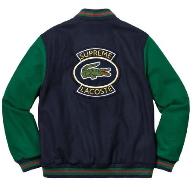 Supreme(シュプリーム)のSUPREME LACOSTE Wool Varsity Jacket メンズのジャケット/アウター(ライダースジャケット)の商品写真