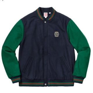 シュプリーム(Supreme)のSUPREME LACOSTE Wool Varsity Jacket(ライダースジャケット)