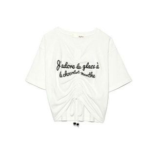 リリーブラウン(Lily Brown)のViVi 6月号掲載 ドロストクロップドTシャツ ホワイト(Tシャツ(半袖/袖なし))