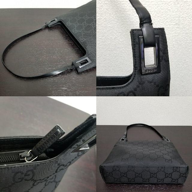 Gucci - グッチ ショルダーバッグ ＧＧキャンバス/レザー 黒の通販 by