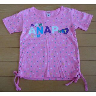 アナップキッズ(ANAP Kids)の⭐アナップ キッズ⭐こども用　Ｔシャツ　ピンク　ドット柄　120cm(Tシャツ/カットソー)