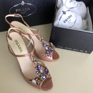 プラダ(PRADA)のプラダ/ビジューパンプス 美品(ハイヒール/パンプス)