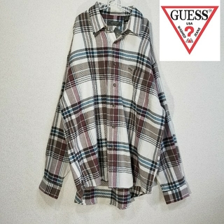 ゲス(GUESS)の新品タグ付 GUESS ゲス オーバーサイズ タータンチェックシャツ
(シャツ)