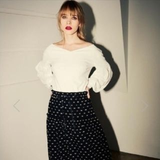 グリード(GREED)の新品未使用タグ付 GREED cut dot skirt Sサイズ(ロングスカート)