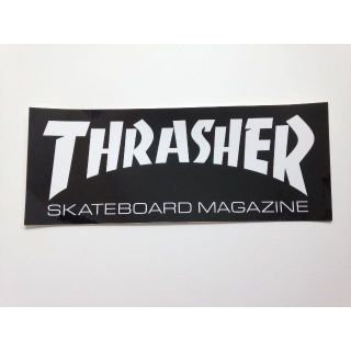 スラッシャー(THRASHER)のThrasher ステッカー ブラック　携帯にも合うサイズ(その他)