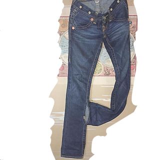 トゥルーレリジョン(True Religion)のハンドステッチ ビッグボタン 柔らかい ビンテージ調スリム(デニム/ジーンズ)