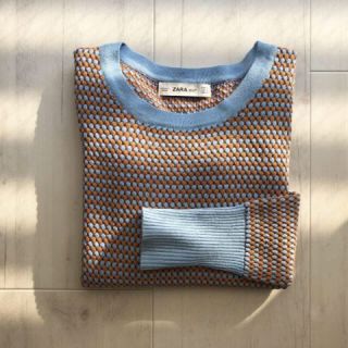 ザラ(ZARA)のエディター推薦 ZARA ザラ バイカラー ニット 新品 完売(ニット/セーター)