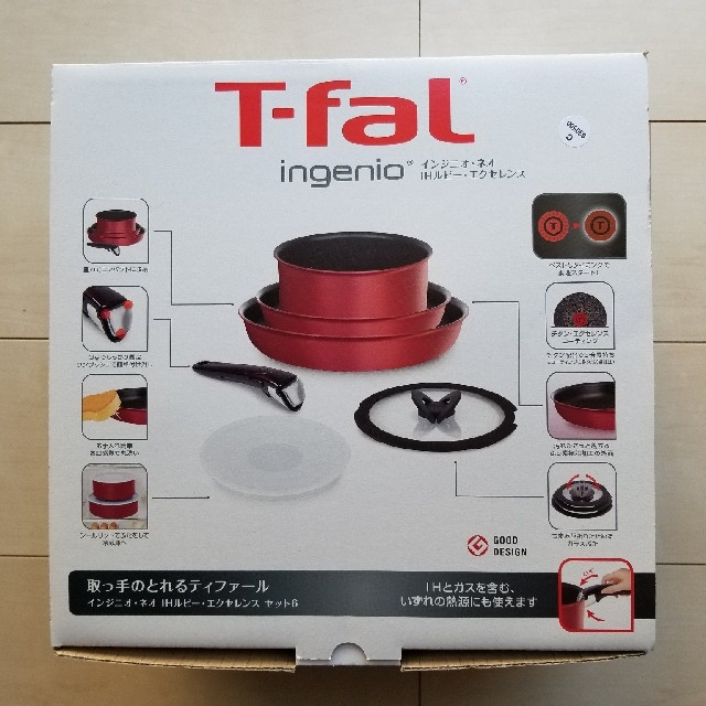 本物保証SALE T-faL ( ティファール ) フライパン 6点セット IH対応