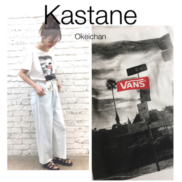 Kastane(カスタネ)の1度使用しました☆Kastane×VANSコラボTシャツ レディースのトップス(Tシャツ(半袖/袖なし))の商品写真