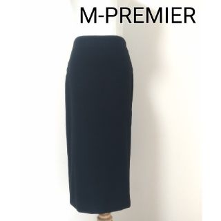 エムプルミエ(M-premier)のsk様専用　上質！M-PREMIER　黒ロングスカートウール　スリット深くて綺麗(ロングスカート)