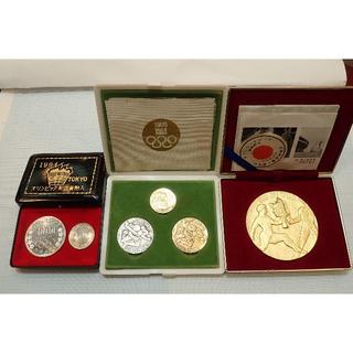 1964 TOKYO 東京オリンピック記念メダルセット1000円硬貨K18メダルの