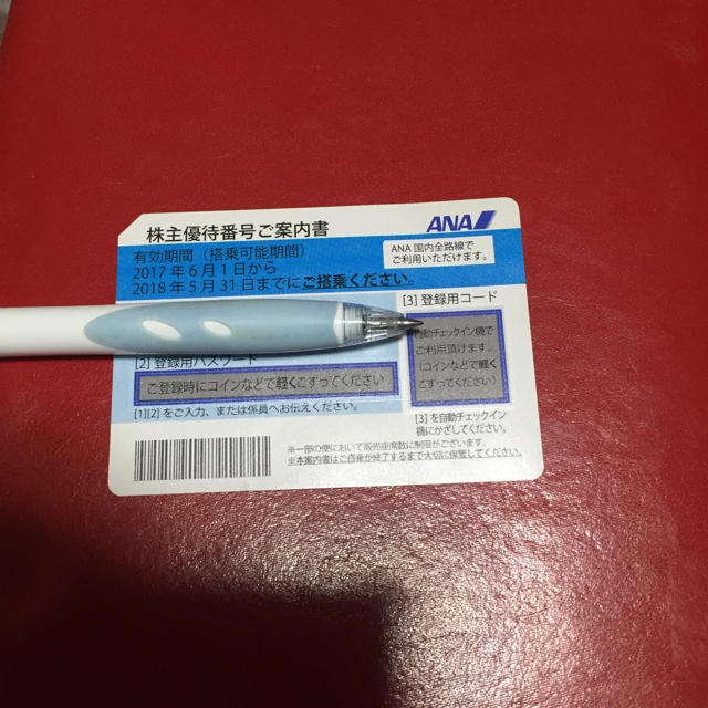ANA(全日本空輸)(エーエヌエー(ゼンニッポンクウユ))の5月31日までに搭乗 ANA 株主優待搭乗券 チケットの乗車券/交通券(航空券)の商品写真