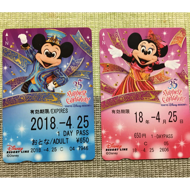 Disney 使用済 ディズニーリゾートライン フリー切符 35周年 2枚セットの通販 By たいぴーえん S Shop ディズニーならラクマ