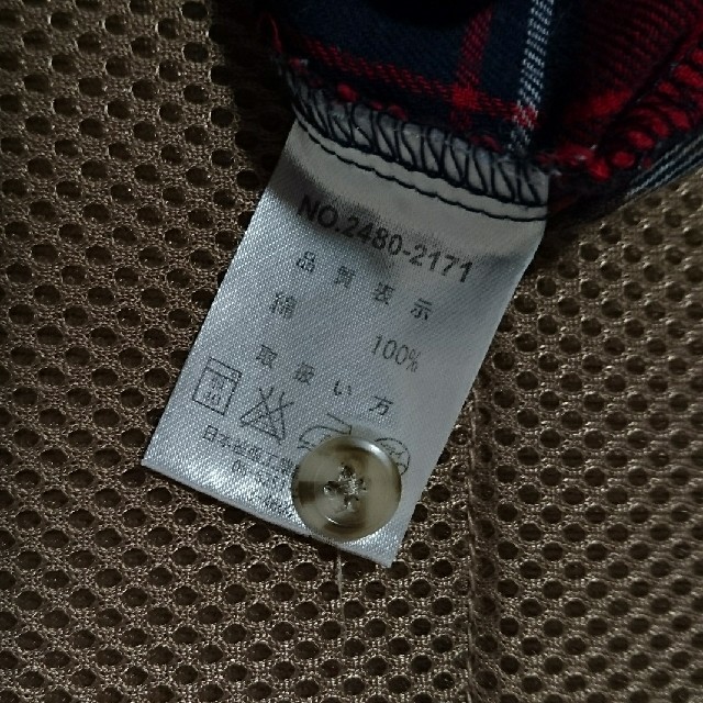 チェック　コットンシャツ　M レディースのトップス(シャツ/ブラウス(長袖/七分))の商品写真
