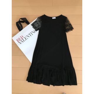 レッドヴァレンティノ(RED VALENTINO)のRED VALENTINO レッドヴァレンティノ❤︎ 黒 レース ワンピース(ひざ丈ワンピース)