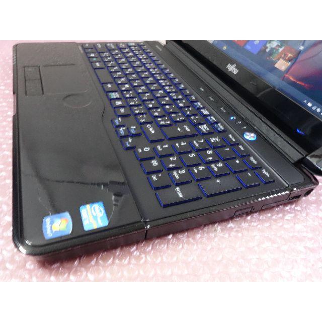 富士通(フジツウ)の富士通 i5 黒 Win10 15.6" 6GB/1TB MS-office スマホ/家電/カメラのPC/タブレット(ノートPC)の商品写真