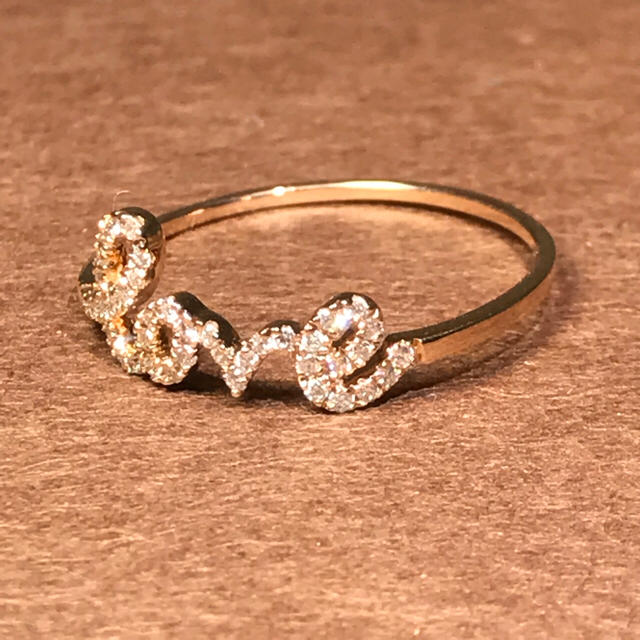 ダイヤモンド k18 ピンクゴールド ラブリング レディースのアクセサリー(リング(指輪))の商品写真