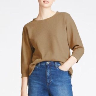 ユニクロ(UNIQLO)のワッフルクルーネックT(Tシャツ(長袖/七分))