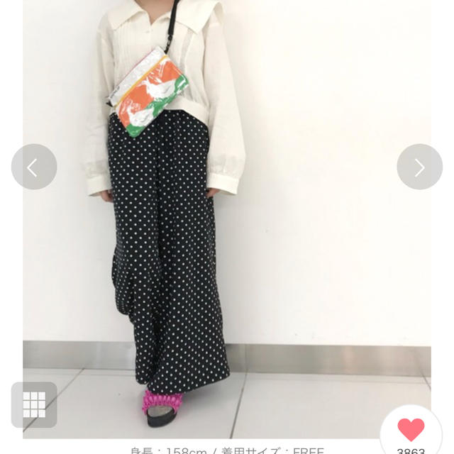 w closet(ダブルクローゼット)の今期春物 w closet ドット柄パンツ レディースのパンツ(カジュアルパンツ)の商品写真