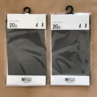 ウィゴー(WEGO)のWEGO シアーソックス 黒 2足(ソックス)