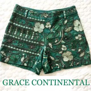 グレースコンチネンタル(GRACE CONTINENTAL)の最終値下げ♡花柄ビジューが素敵♡グレースコンチネンタル ビジュー ショートパンツ(ショートパンツ)