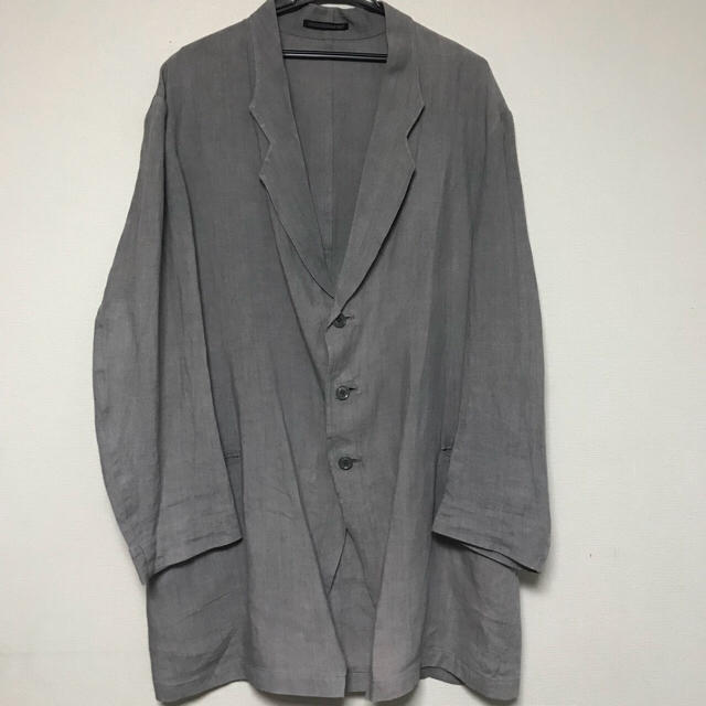 美品 Yohji Yamamoto 17ss リネン ロングジャケット | vizoobras.com.br