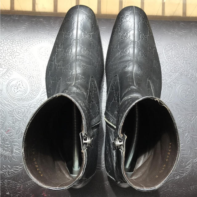 GUCCI グッチ ブーツ バックにロゴ ６2/1 ブラック 靴 シューズ+spbgp44.ru