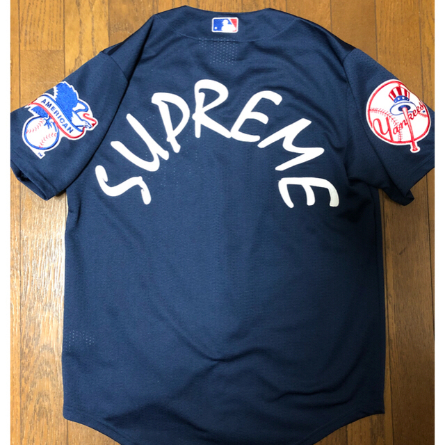 supreme ベースボールシャツ ヤンキース