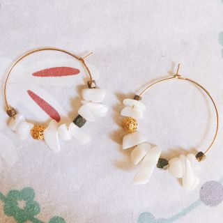 ハンドメイド ピアス フープ フープピアス(ピアス)