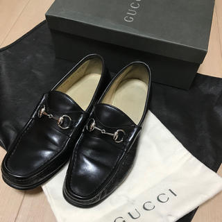 グッチ(Gucci)の美品グッチ革ビジネスシューズ黒8.5(ドレス/ビジネス)