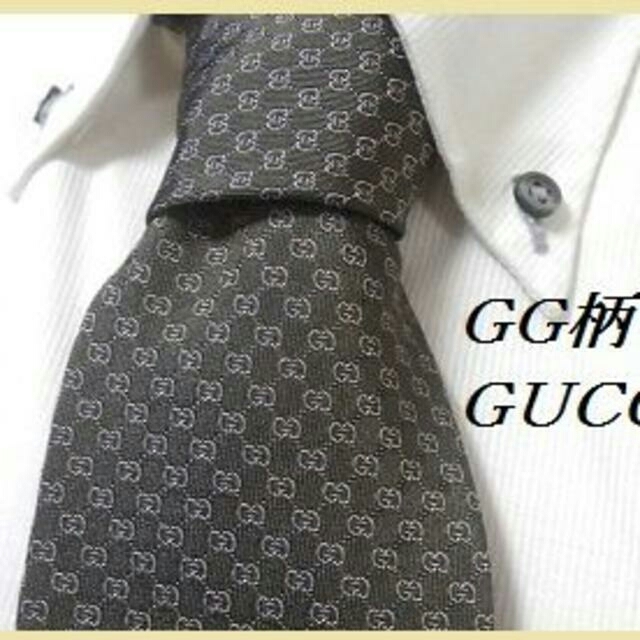 おまとめ二本☆ＧＵＣＣＩ☆ＧＧ柄高級ネクタイ☆とグッチネクタイ ...