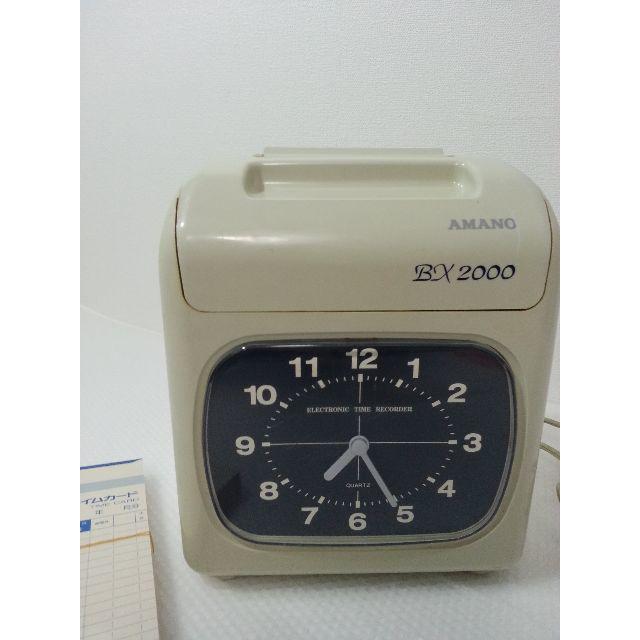 AMANO BX2000 タイムレコーダー タイムカード３８枚付 インテリア/住まい/日用品のオフィス用品(オフィス用品一般)の商品写真