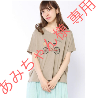 サマンサモスモス(SM2)の自転車プリントVネックTシャツ(Tシャツ(半袖/袖なし))