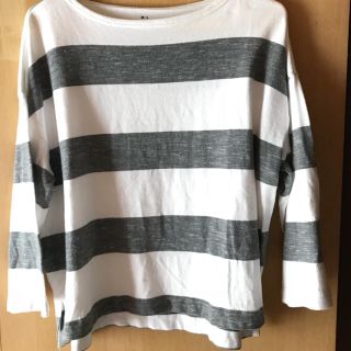 ムジルシリョウヒン(MUJI (無印良品))のボーダー Tシャツ(Tシャツ(長袖/七分))