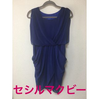 セシルマクビー(CECIL McBEE)のセシル マクビー  シフォン ドレープ ドレス 結婚 式 お呼ばれ キャバ (ミニドレス)