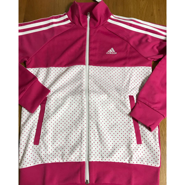 adidas(アディダス)のadidas アディダス ❤︎ キッズ ジャージ size 150 新品  キッズ/ベビー/マタニティのキッズ服女の子用(90cm~)(ジャケット/上着)の商品写真