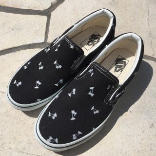 ヴァンズ(VANS)のVANSスリッポン 椰子の木 ブラック US5(スリッポン/モカシン)