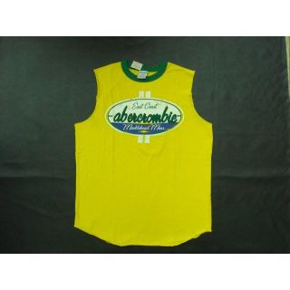 アバクロンビーアンドフィッチ(Abercrombie&Fitch)の早い者勝ち！正規品　新品アバクロノースリＴシャツ　Ｌサイズ　イエロー(Tシャツ/カットソー)