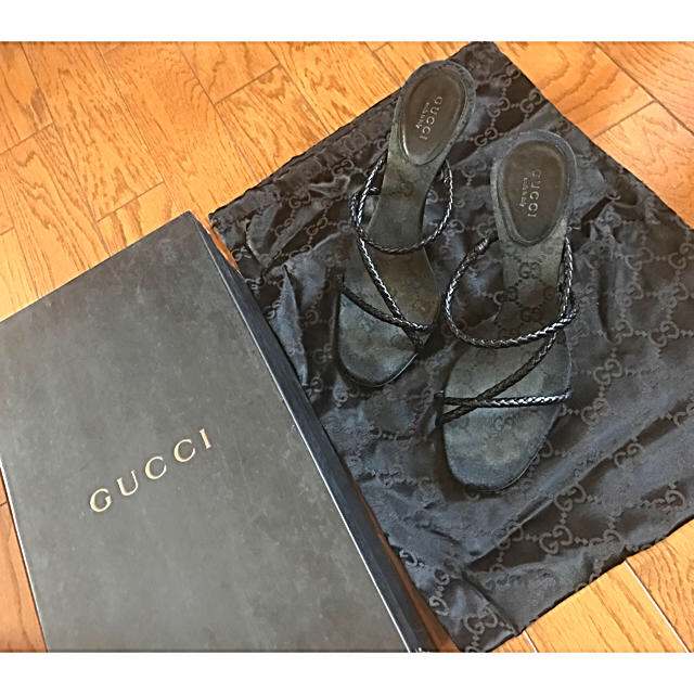 Gucci(グッチ)の【GUCCI 】GGキャンバスヒールサンダル👡 レディースの靴/シューズ(サンダル)の商品写真