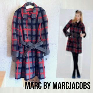 マークバイマークジェイコブス(MARC BY MARC JACOBS)のMARC BY MARC チェックコート(ロングコート)